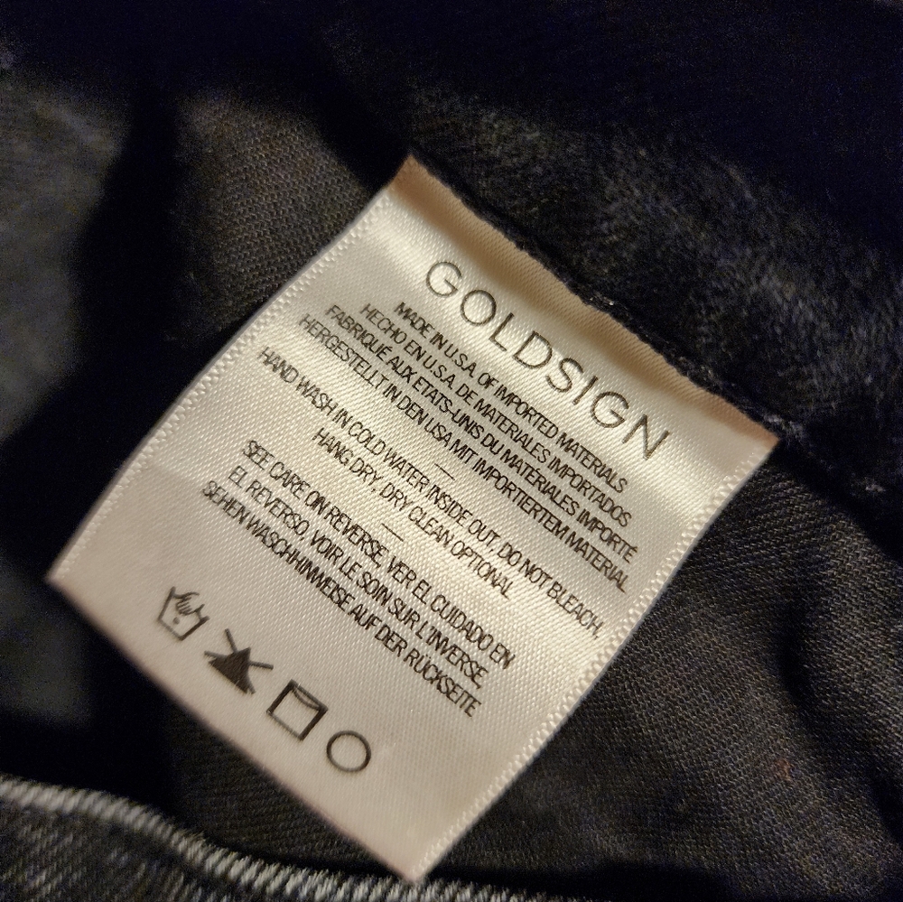 GOLDSIGN Lawler high-rise slim-leg jeans 25W 32L In Black - Picture 15 of 16